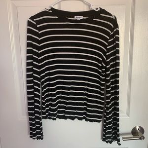 black and white striped shirt
